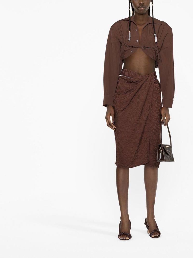 Bodri gathered midi skirt - 3
