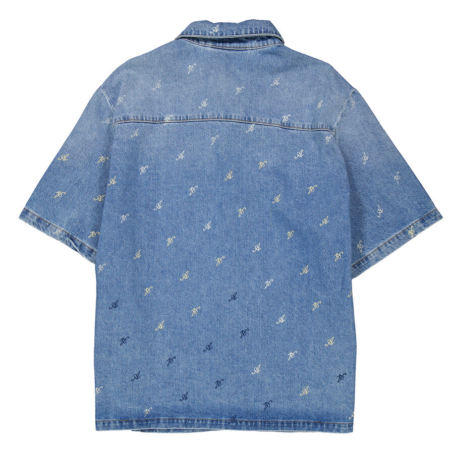 Axel Arigato Miles Logo Print Cotton Denim Shirt - 6
