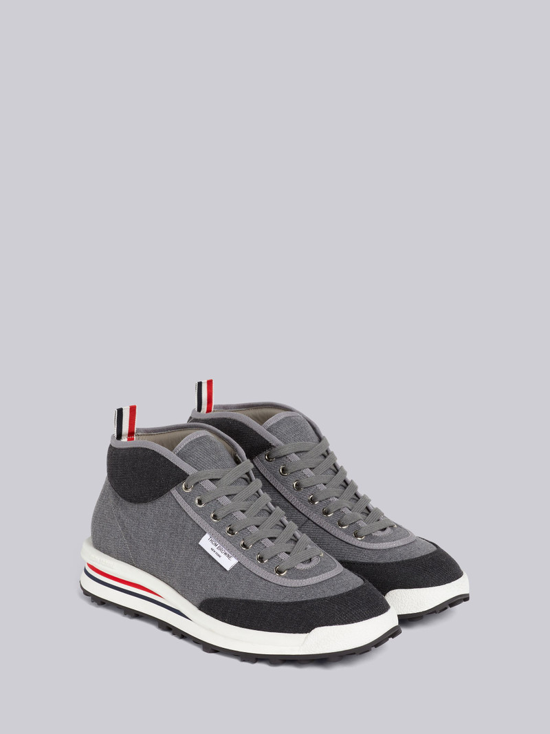 Medium Grey Canvas Rugby Trainer 3