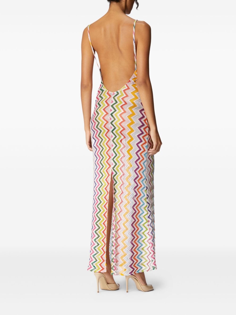 zigzag-pattern dress - 3