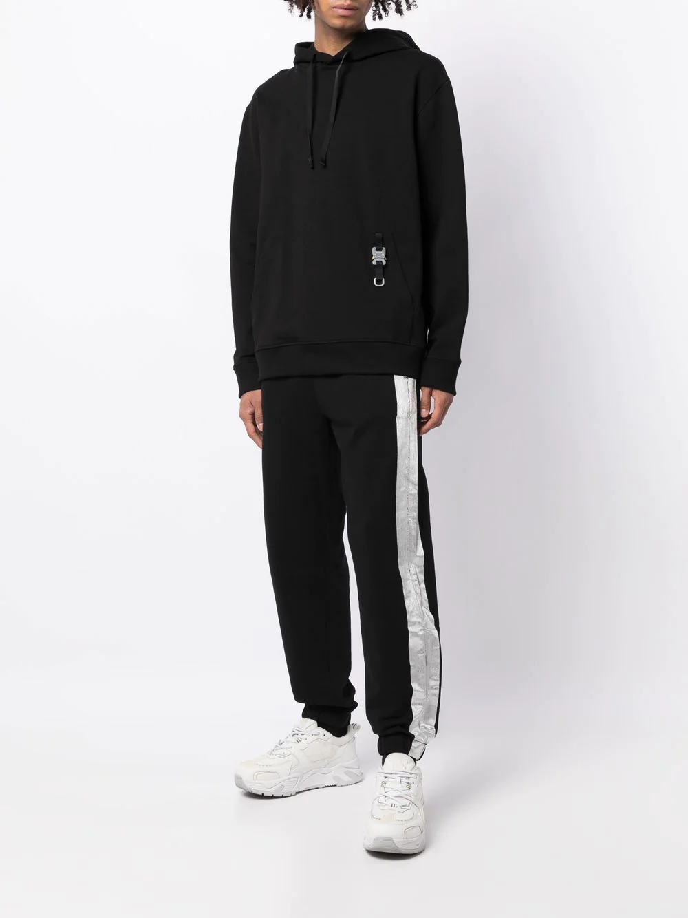 metallic-detail track pants - 2