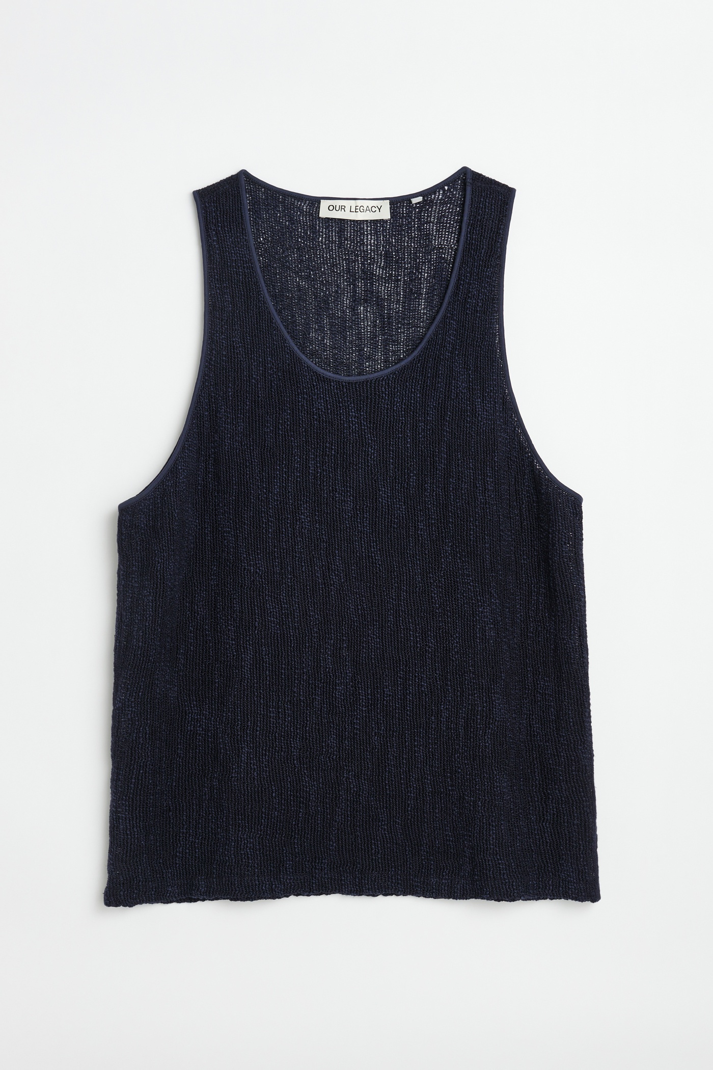 Singlet Navy Yawning Linen - 6