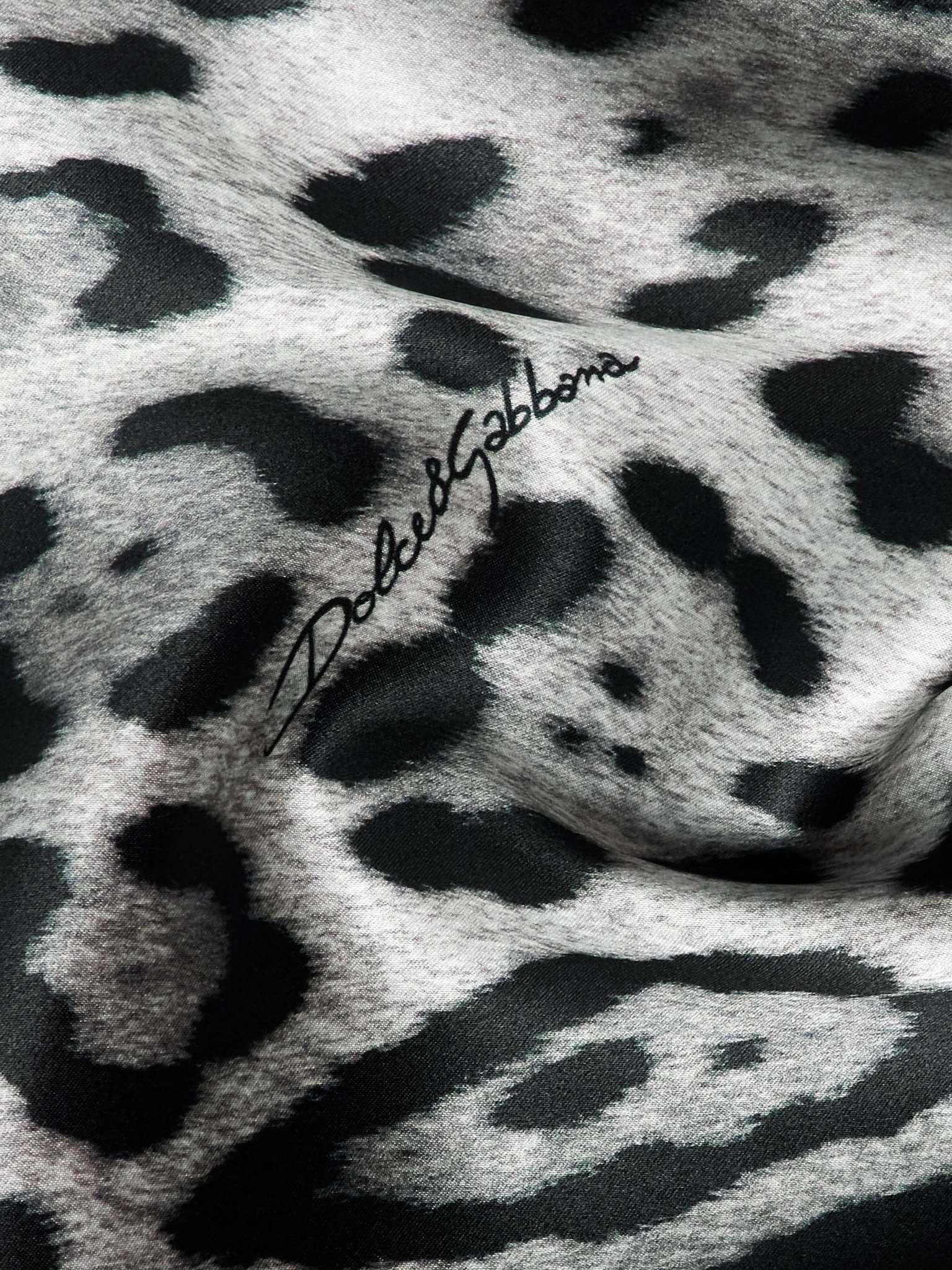 Oversized Leopard-Print Silk Shirt - 4