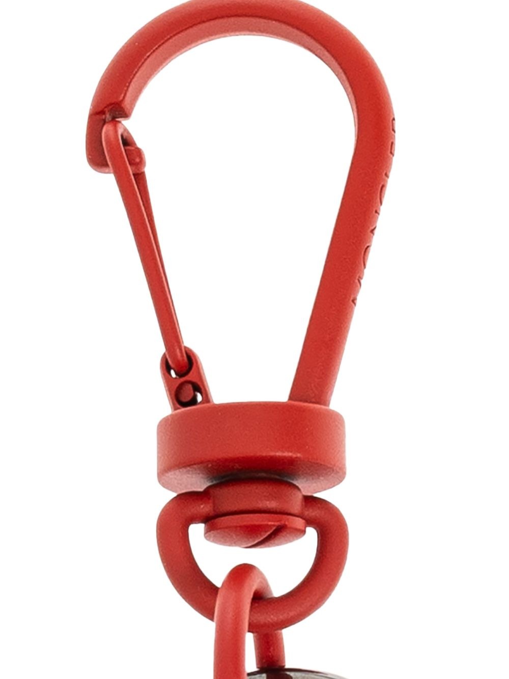 logo-embossed leather keyring - 3