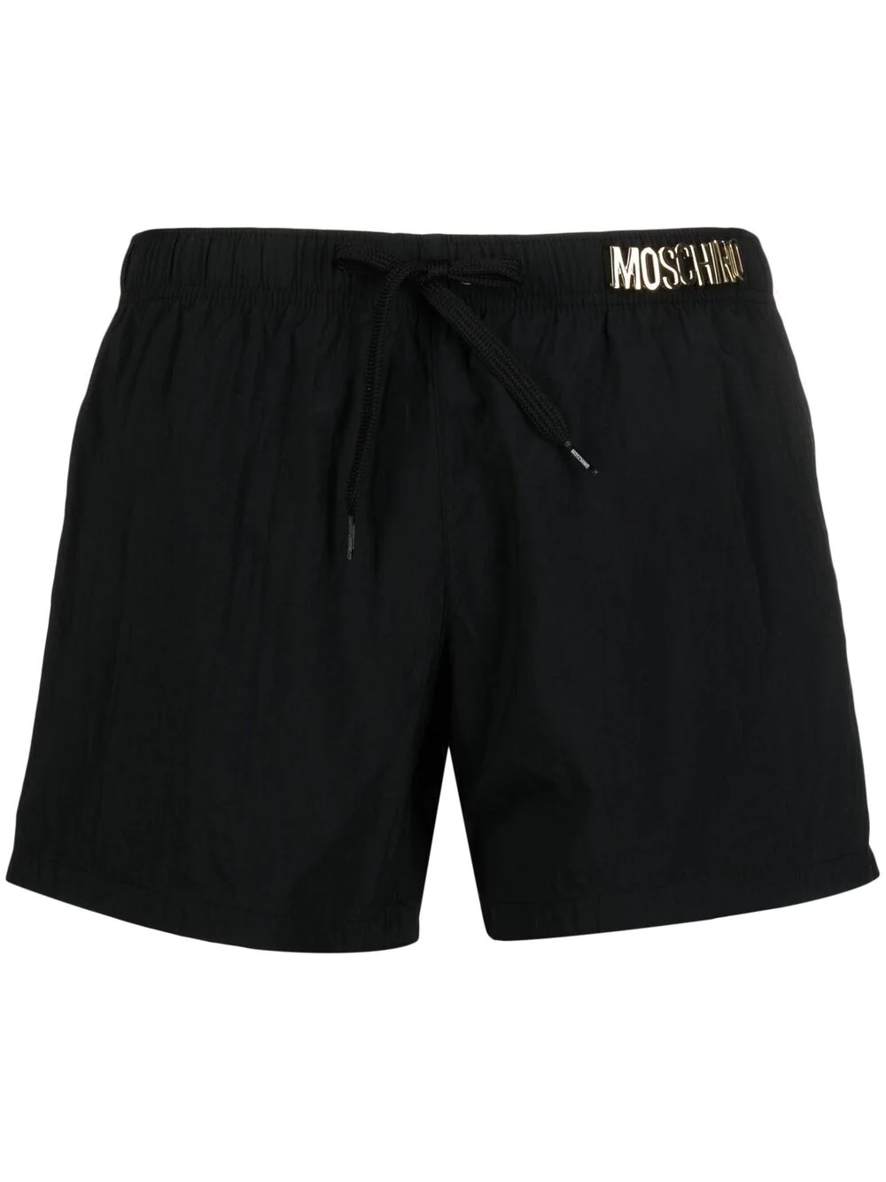 logo-plaque drawstring shorts - 1