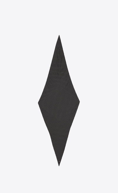 SAINT LAURENT dotted large lavallière scarf in silk jacquard outlook