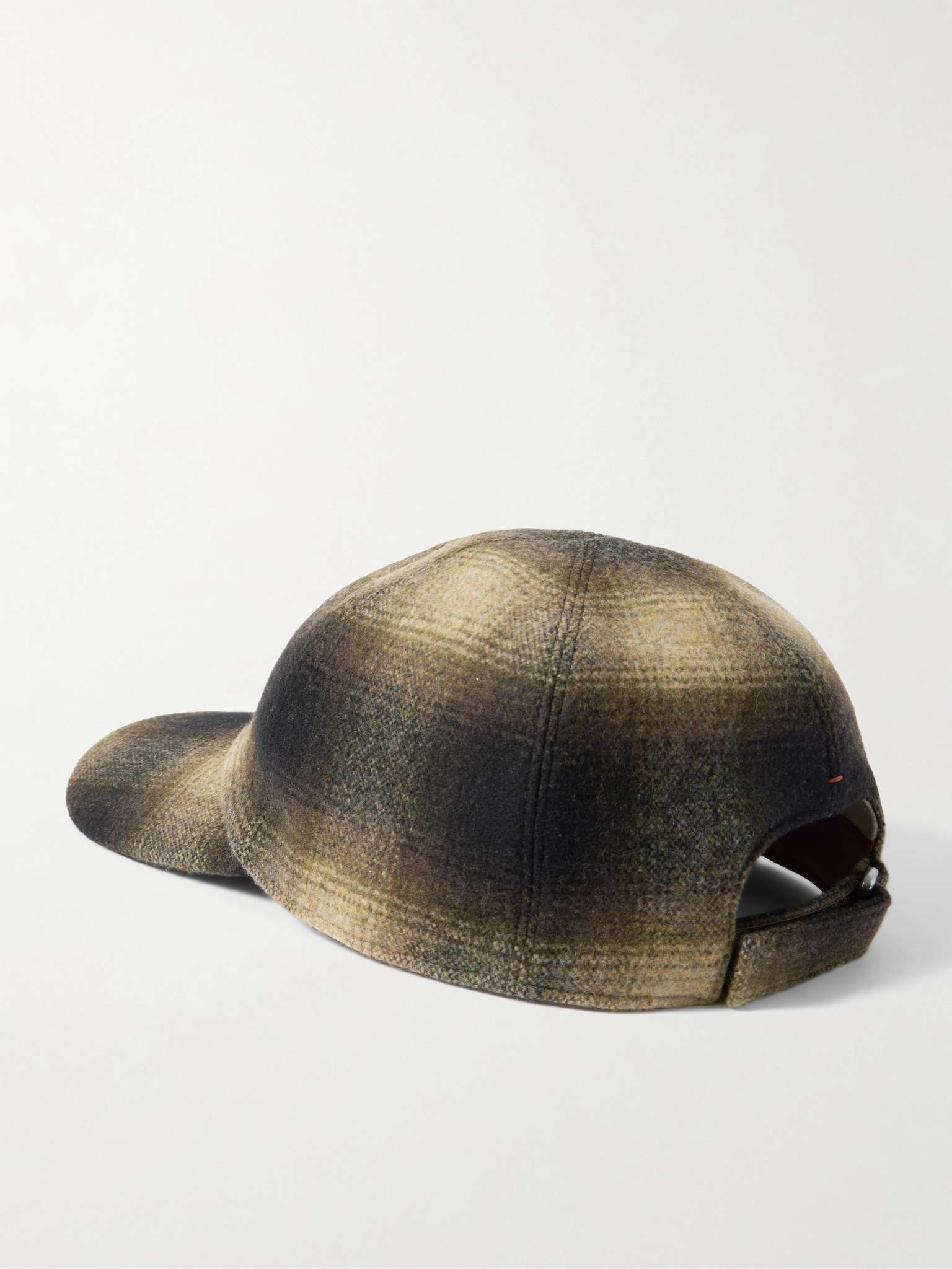 Logo-Embroidered Checked Wool and Cashmere-Blend Flannel Baseball Cap - 2