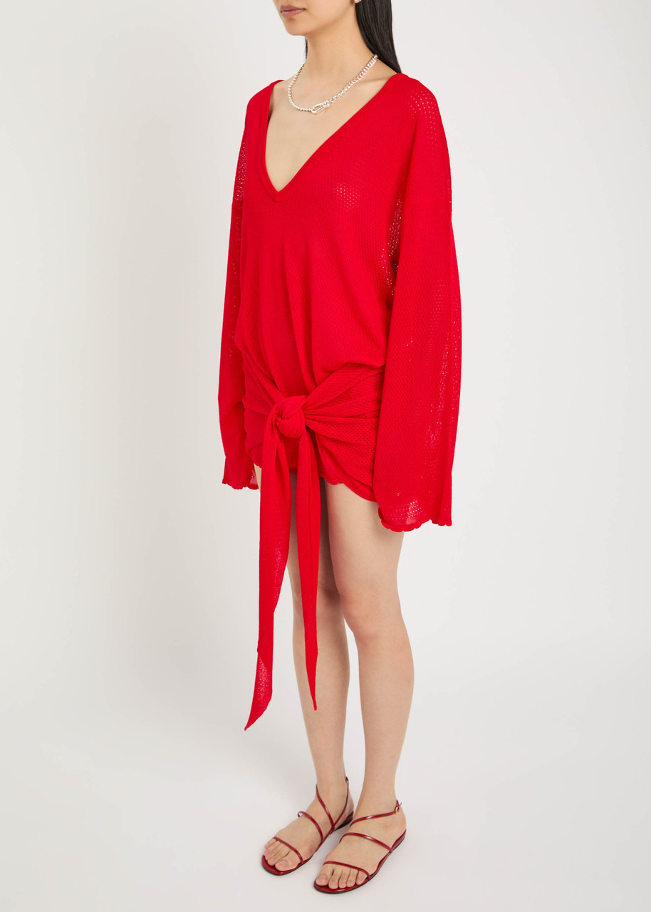 The Attico Pointelle Knit Mini Dress - 2