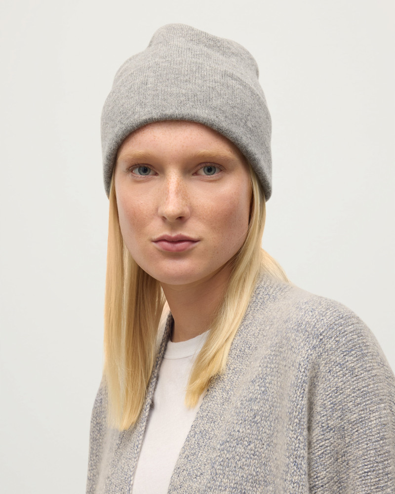 Braemar Grey Cashmere Beanie 1