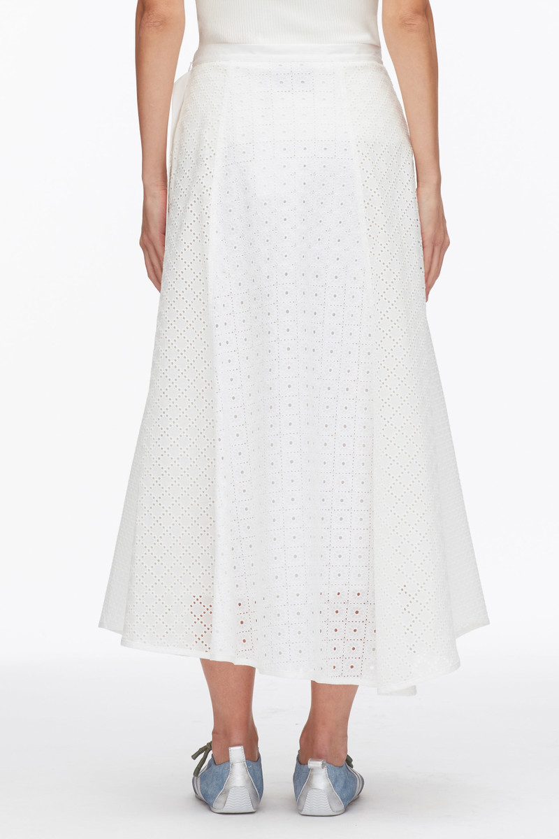 Broderie Anglaise Patchwork Midi Skirt 5