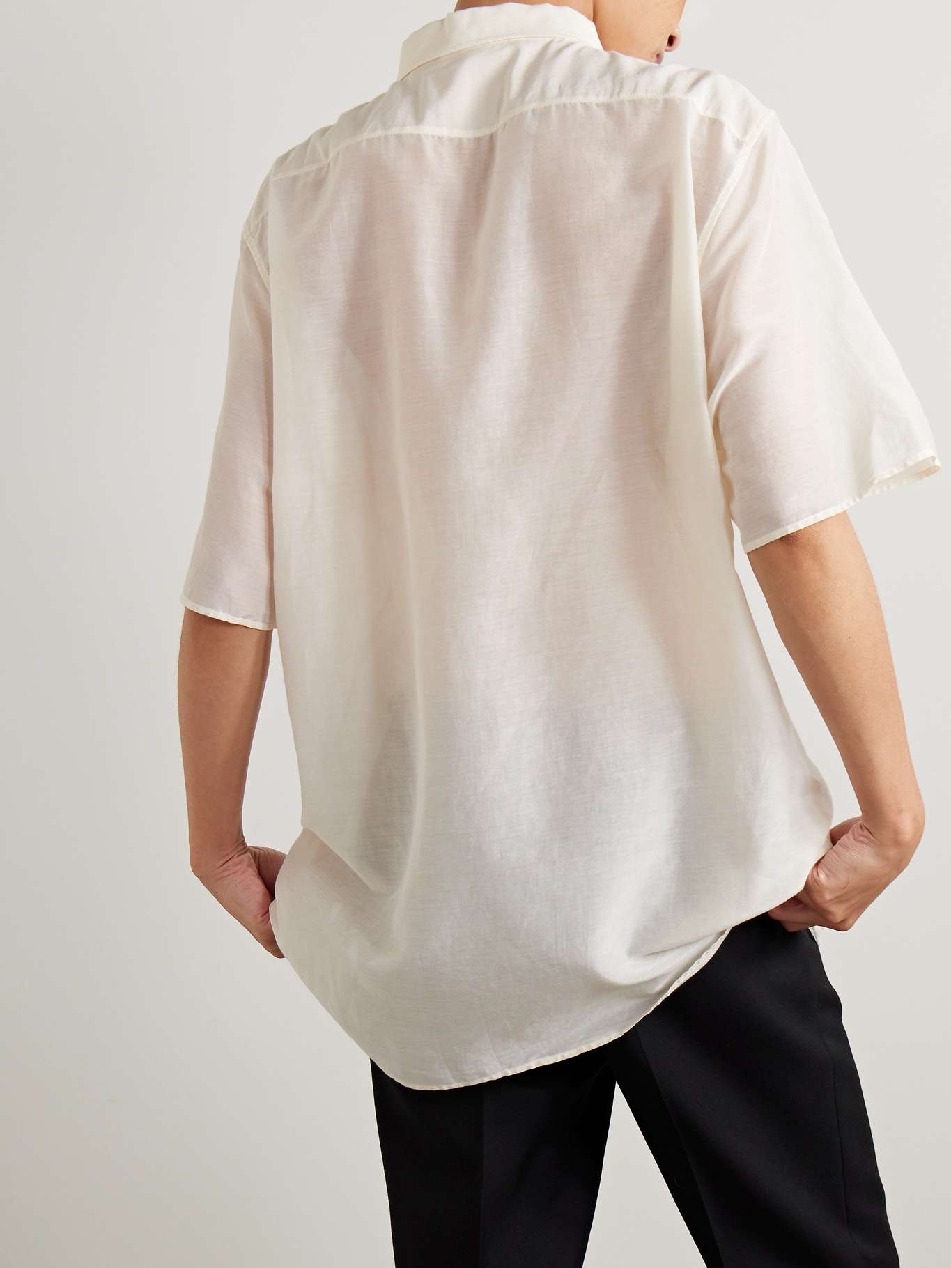 Vale oversized cotton-voile shirt - 4