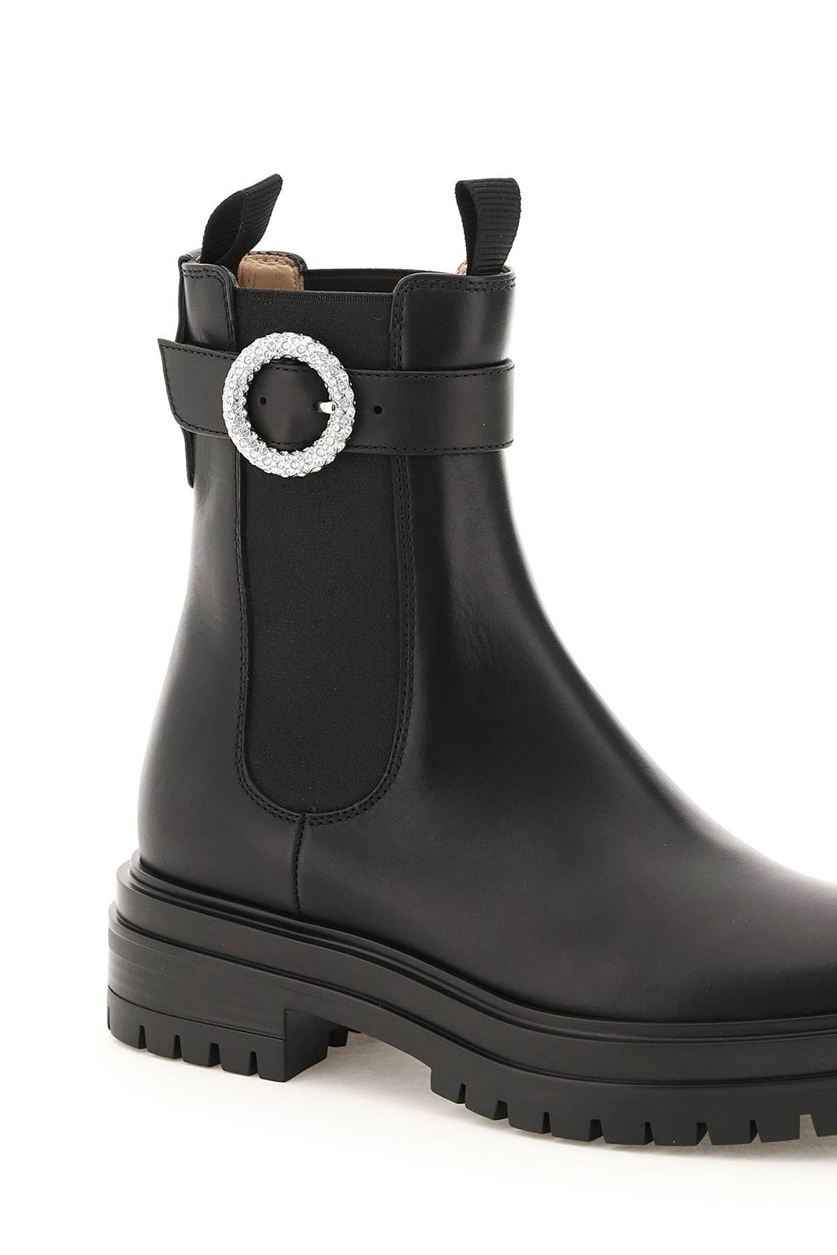 CHELSEA BOOTS WITH CRYSTALS BUCKLE - 4