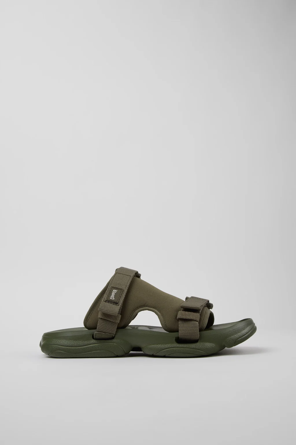 Green Textile Sandals for Men. - 1