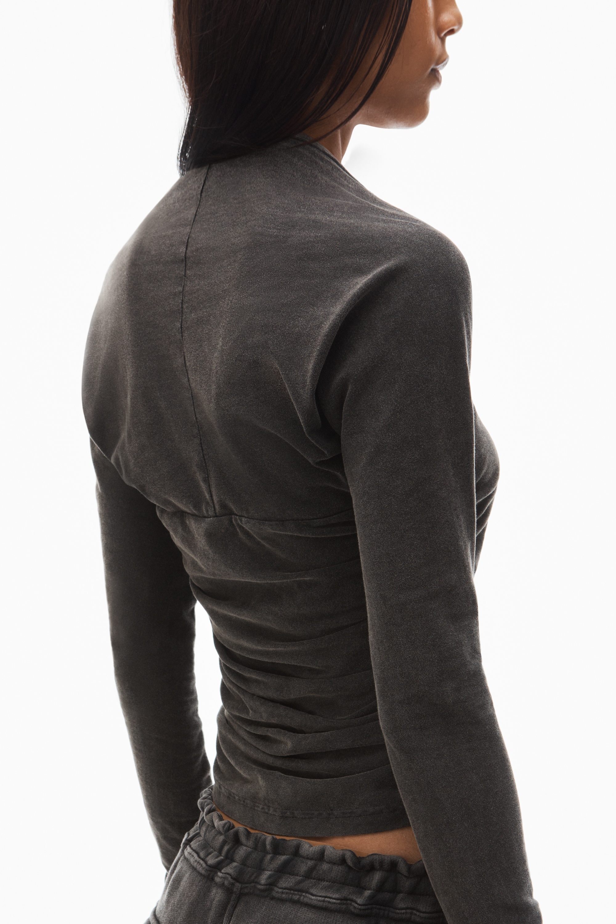 ruched top in sueded jersey - 6