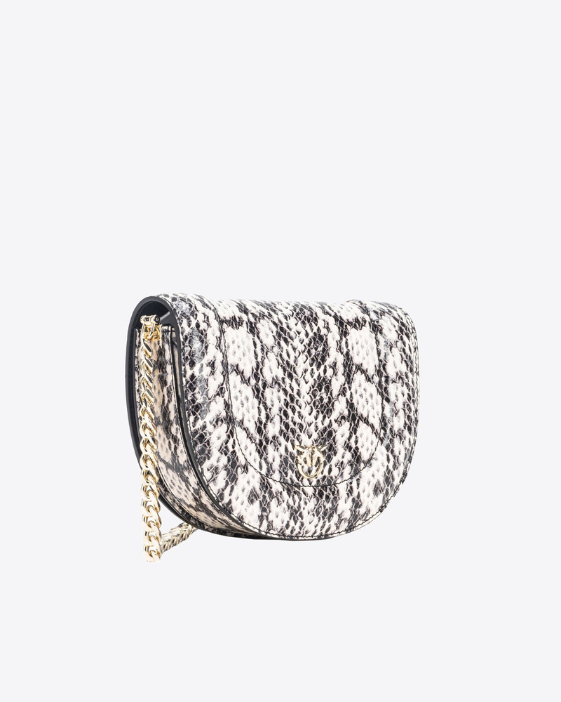 PINKO PINKO GALLERIA MINI LOVE BAG CLICK ROUND IN REPTILE-PRINT LEATHER outlook