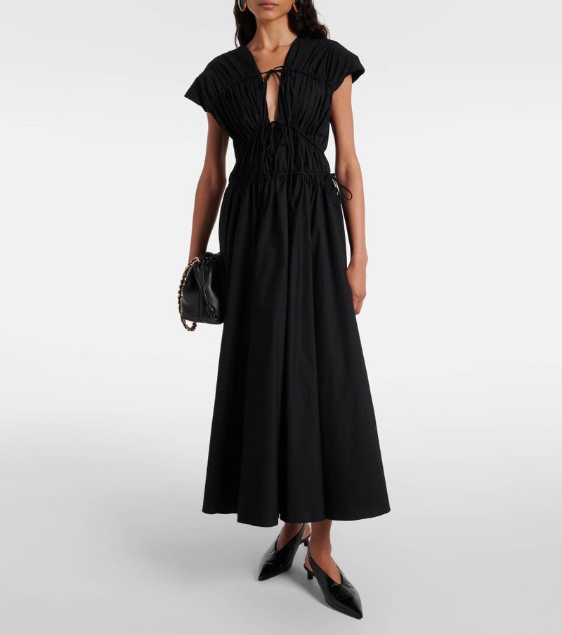 TOVE Ceres gathered cotton midi dress outlook