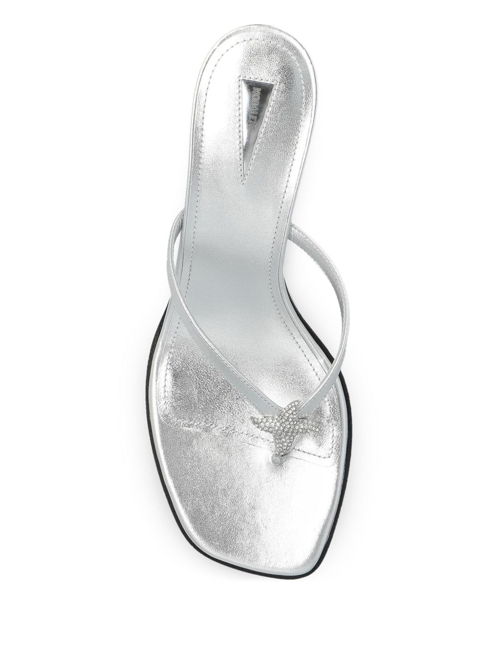 metallic-leather sandals - 4