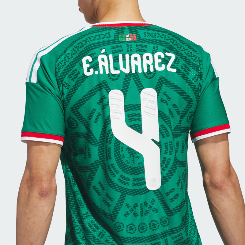 Mexico 26 Home Alvarez Authentic Jersey 6