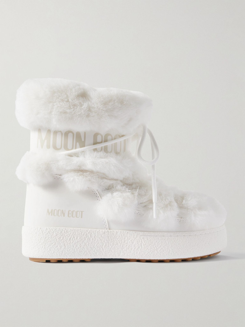 LTrack Monaco faux fur-trimmed shell and faux leather snow boots White - 1