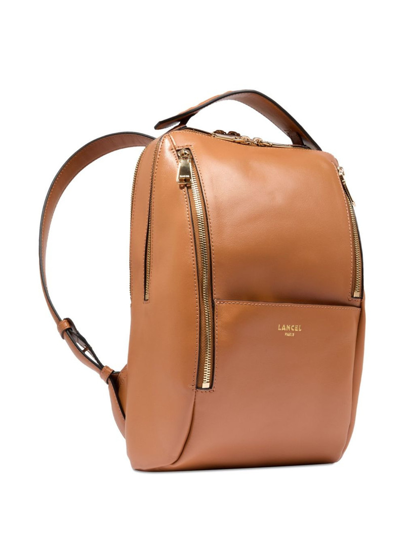 Origami leather zip-fastening backpack 1