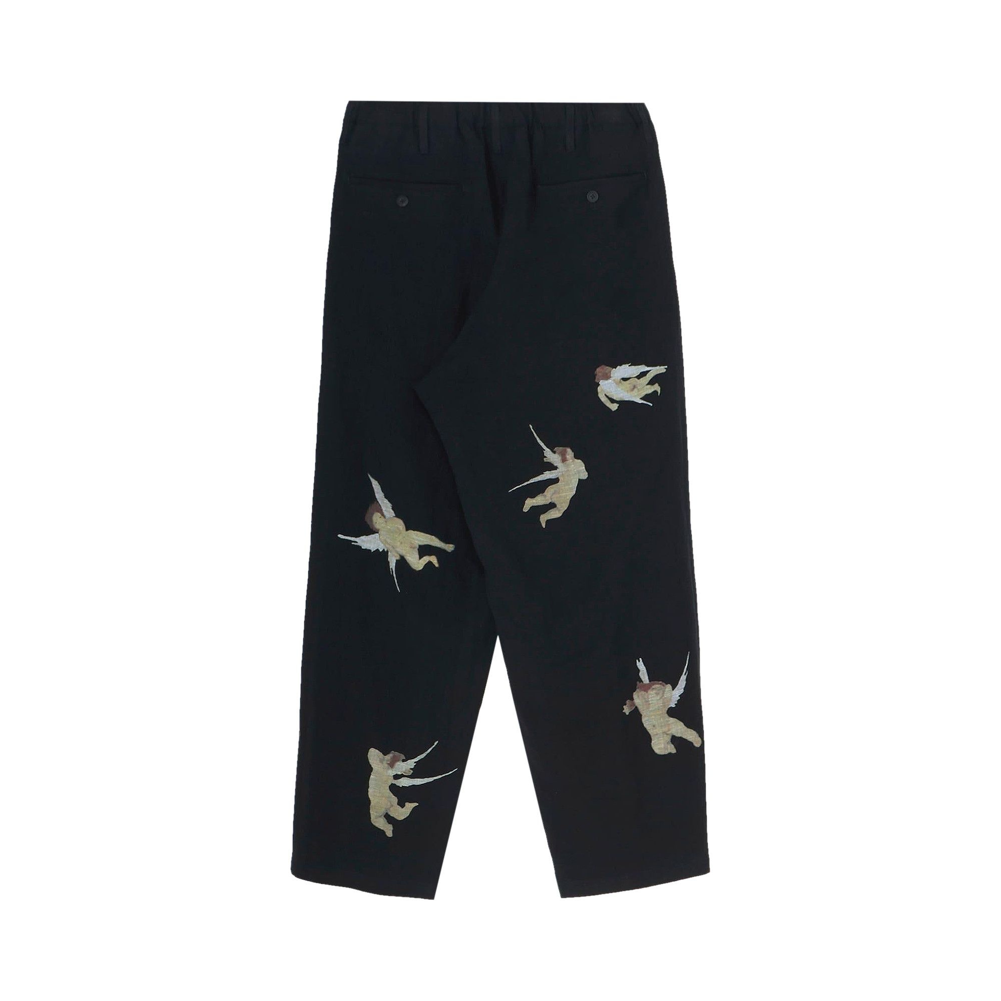 Yohji Yamamoto Angel Print Pants 'Black' - 2