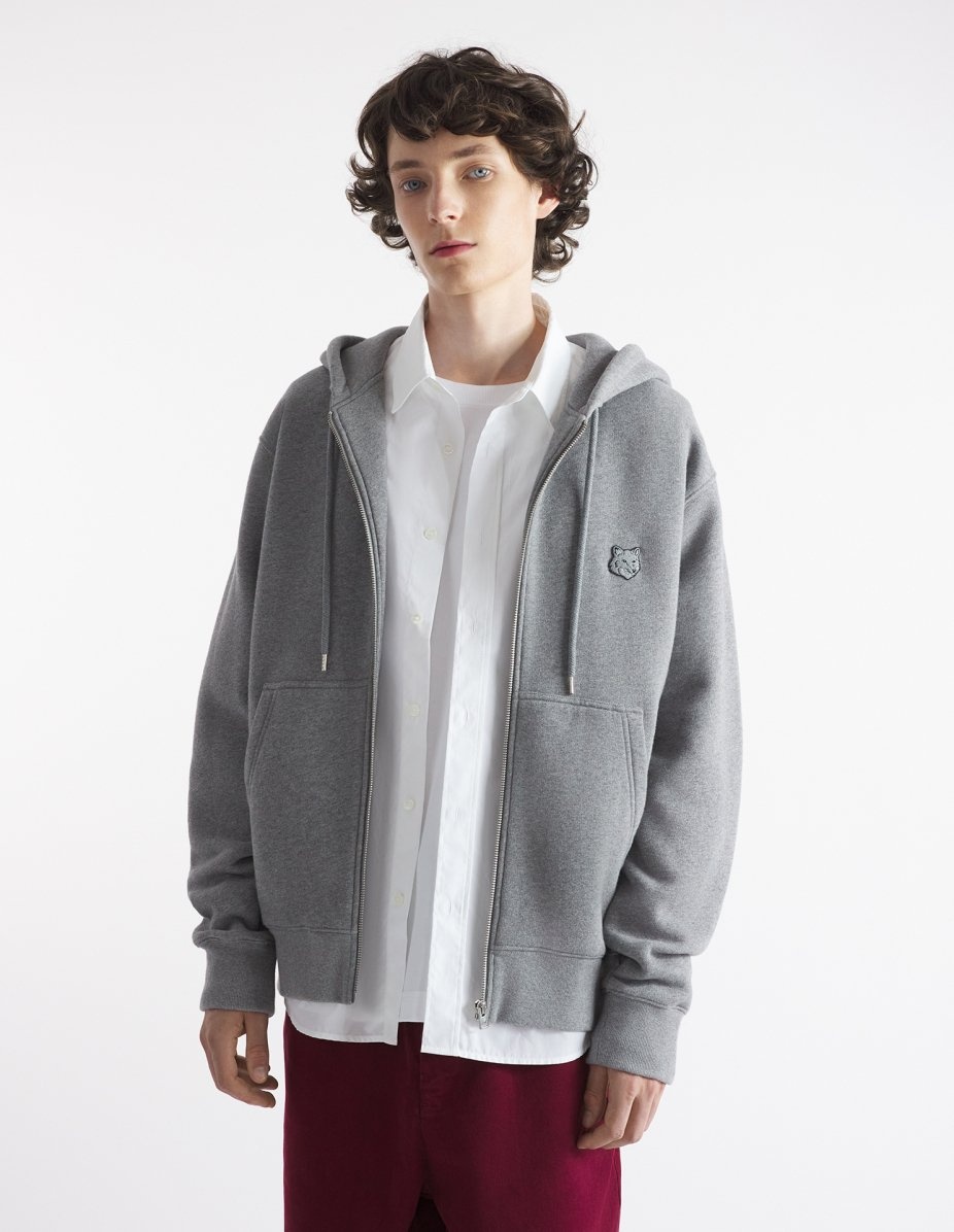 BOLD FOX HEAD PATCH COMFORT ZIPPED HOODIE - 3