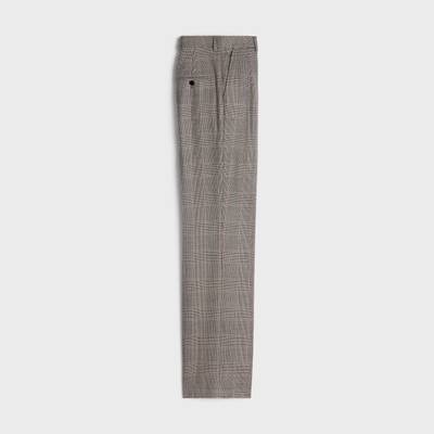 CELINE Double-pleated Tixie pants in checked flannel outlook