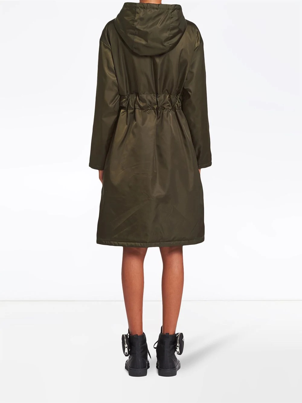 gabardine hooded trench coat - 4