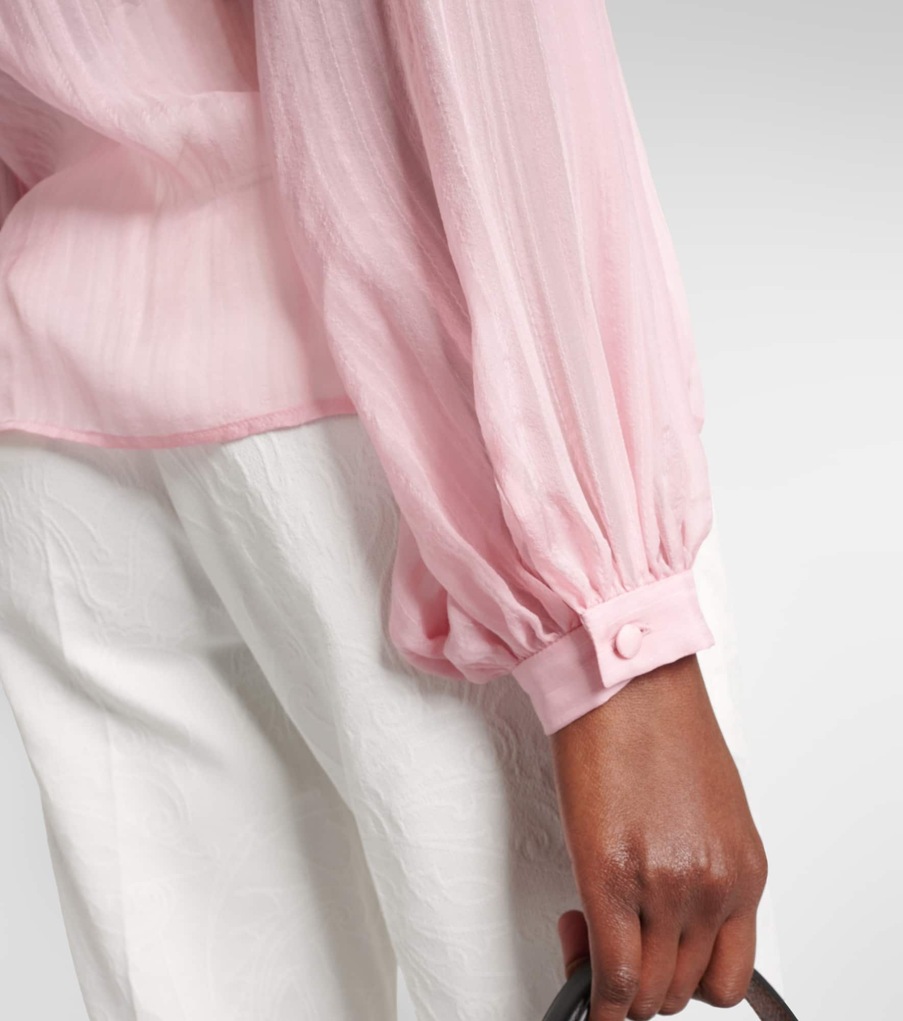 Bow-detail silk blouse - 5