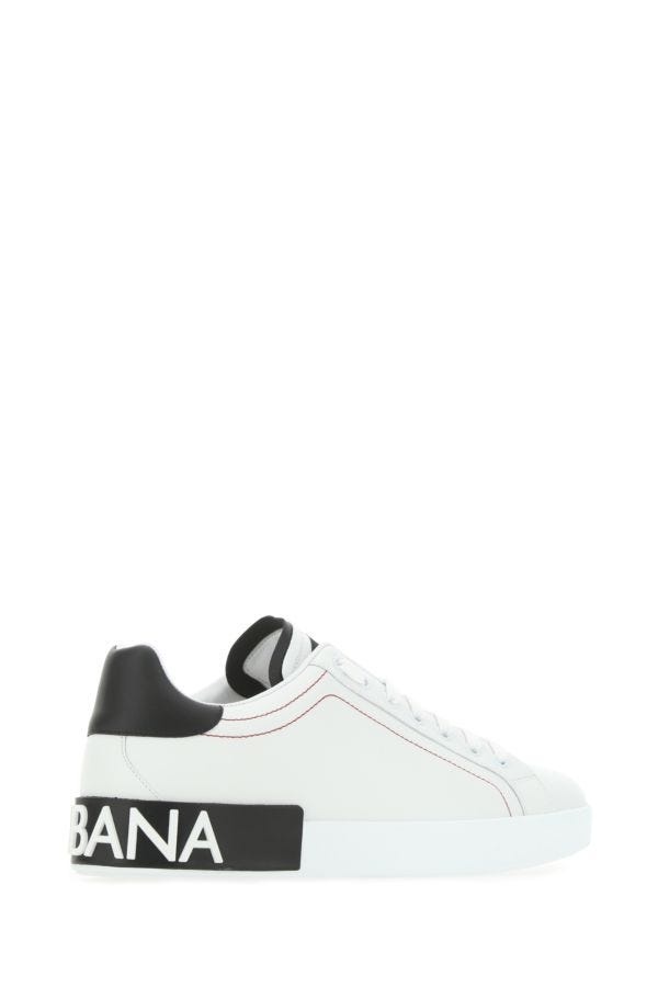 White nappa leather Portofino sneakers - 3
