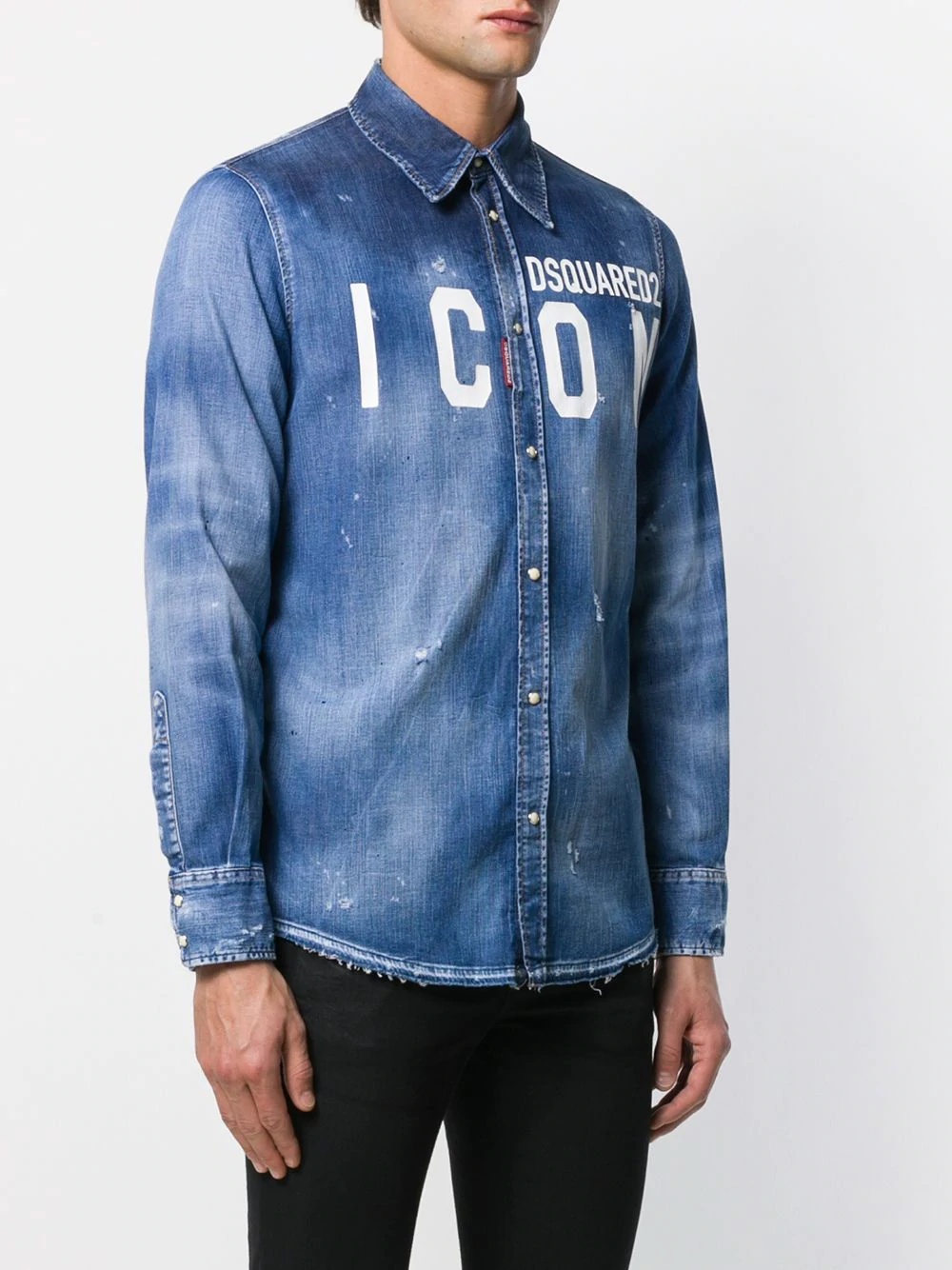 ICON logo denim shirt - 3