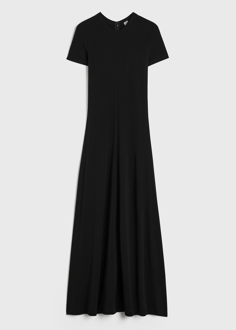 Fluid jersey dress black - 1
