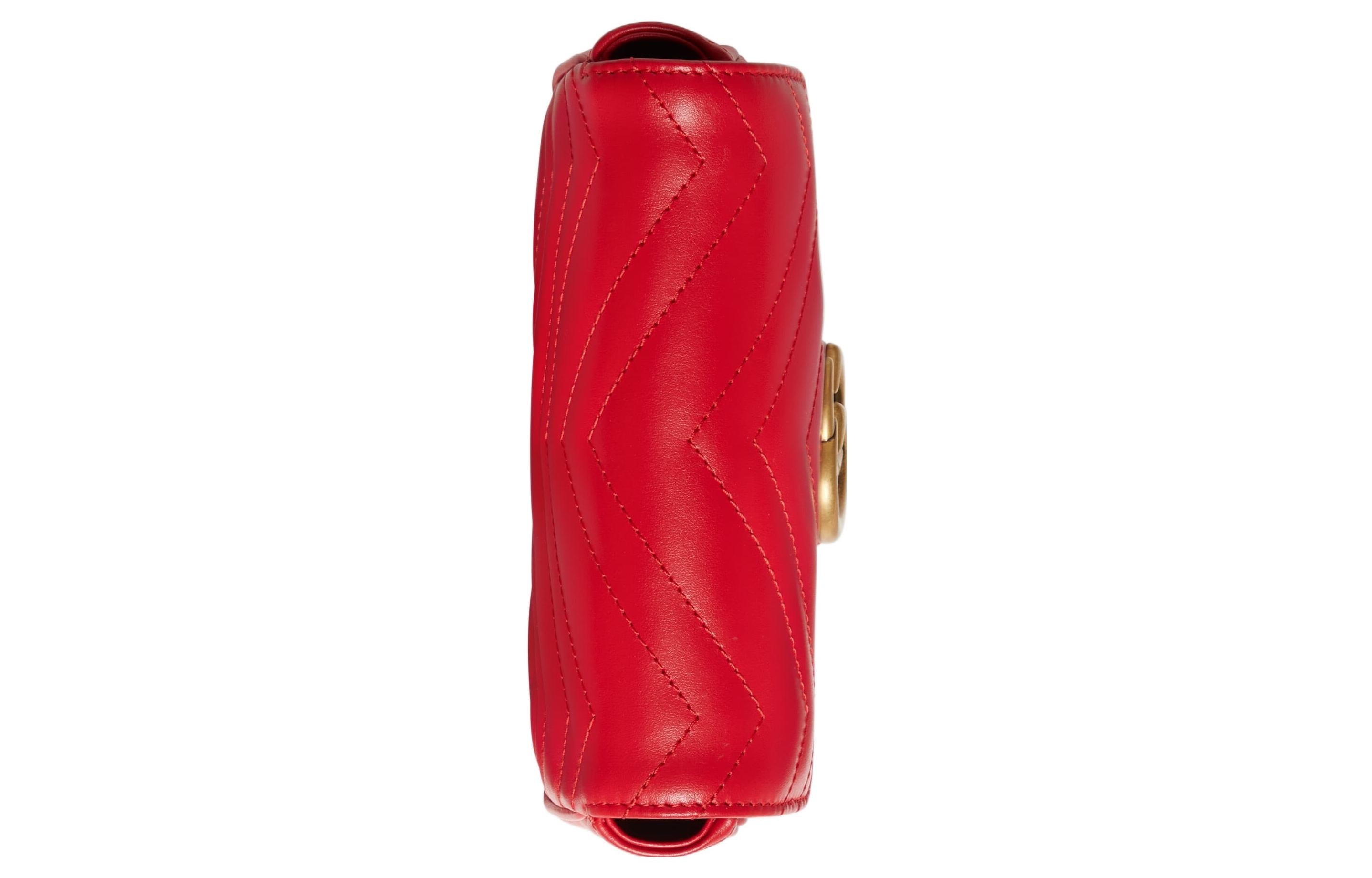 (WMNS) Gucci GG Marmont Matelasse Super Mini Bag 'Red' 476433-DTDHT-6832 - 6