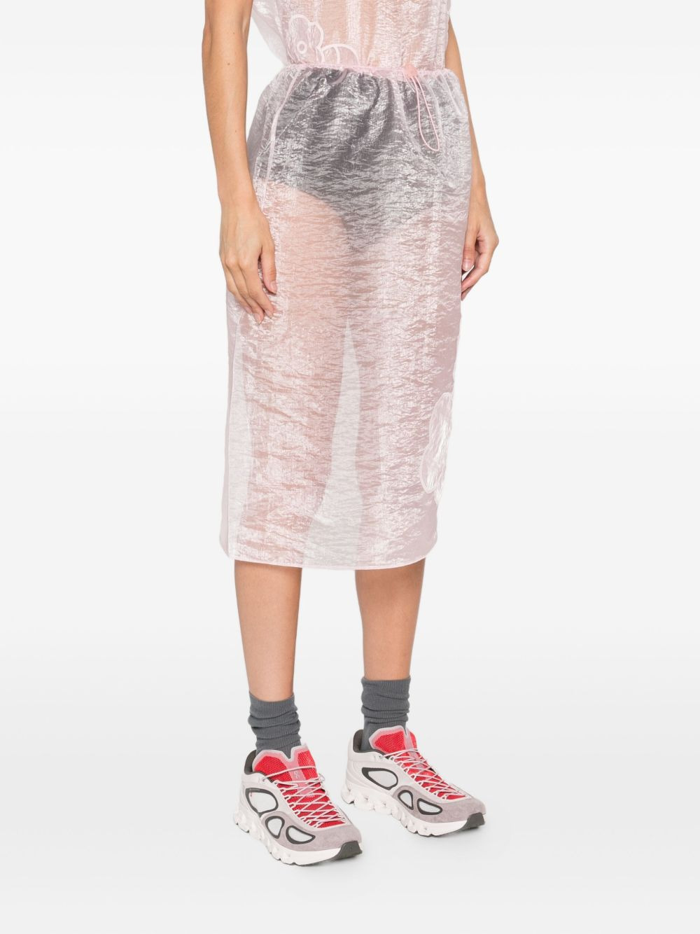 floral-embroidered skirt - 3