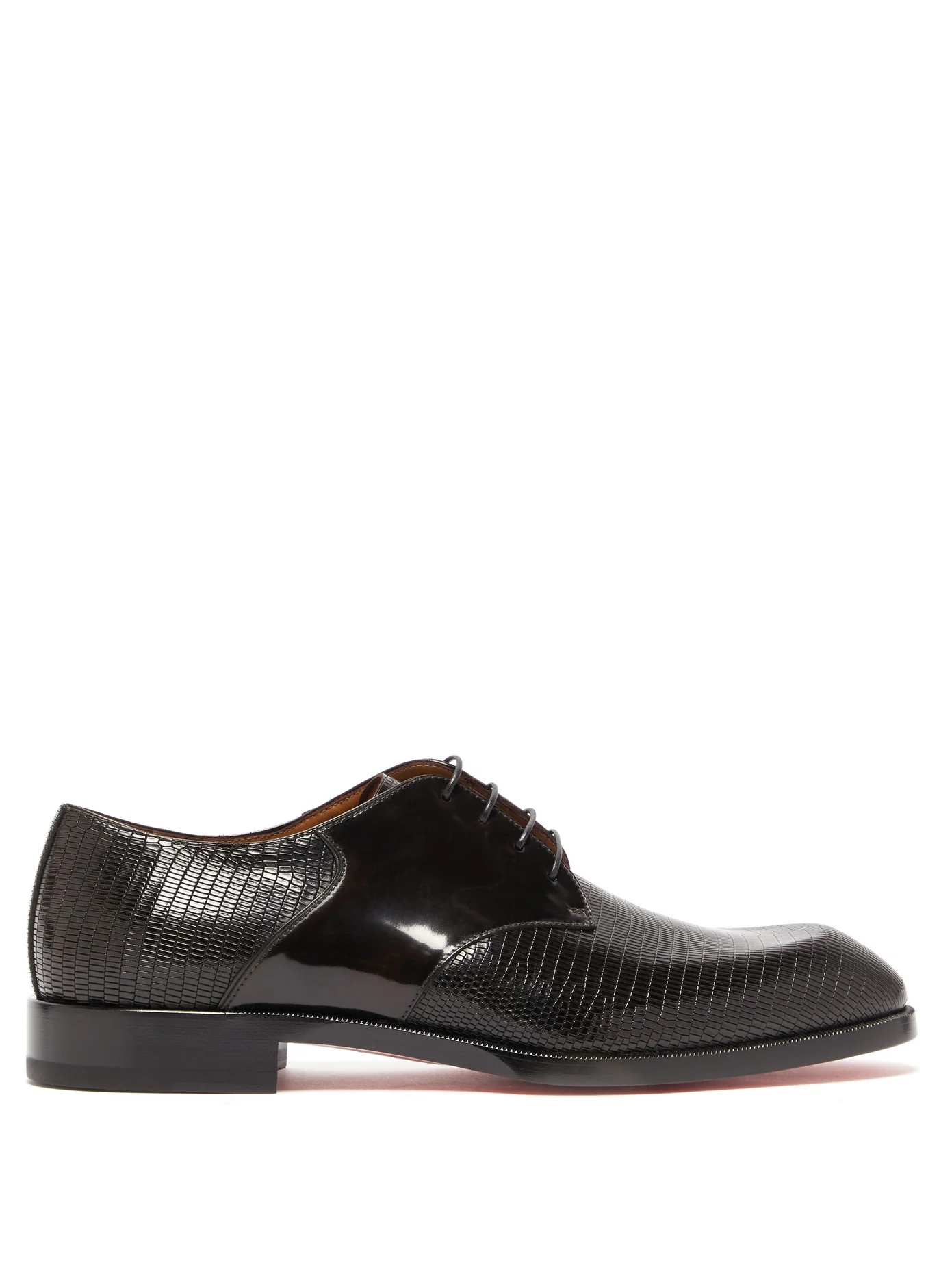 À Mon Homme embossed-leather derby shoes - 1