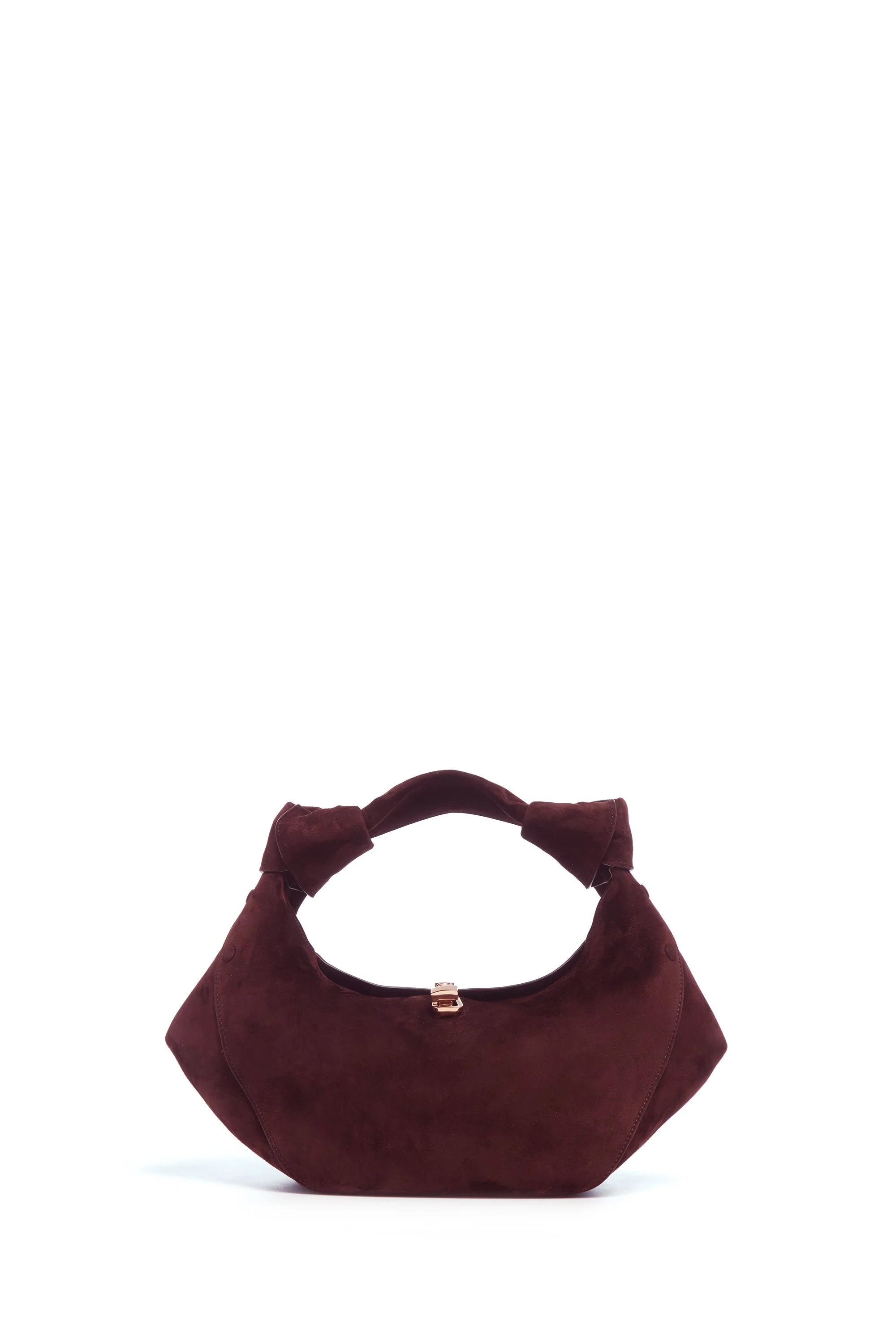 Mini Antonia Bag in Bordeaux Suede - 1