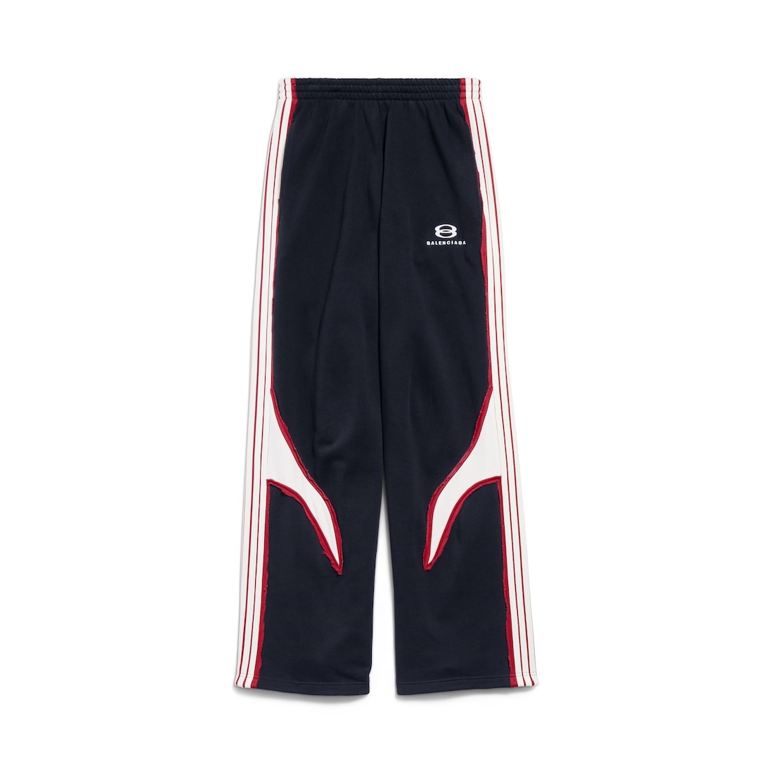 Men's Cut-up Oversized Sweatpants in Faded Black/white - 1