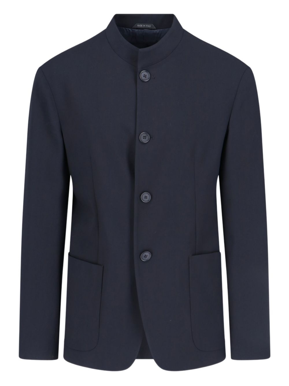 mandarin-collar wool jacket - 1