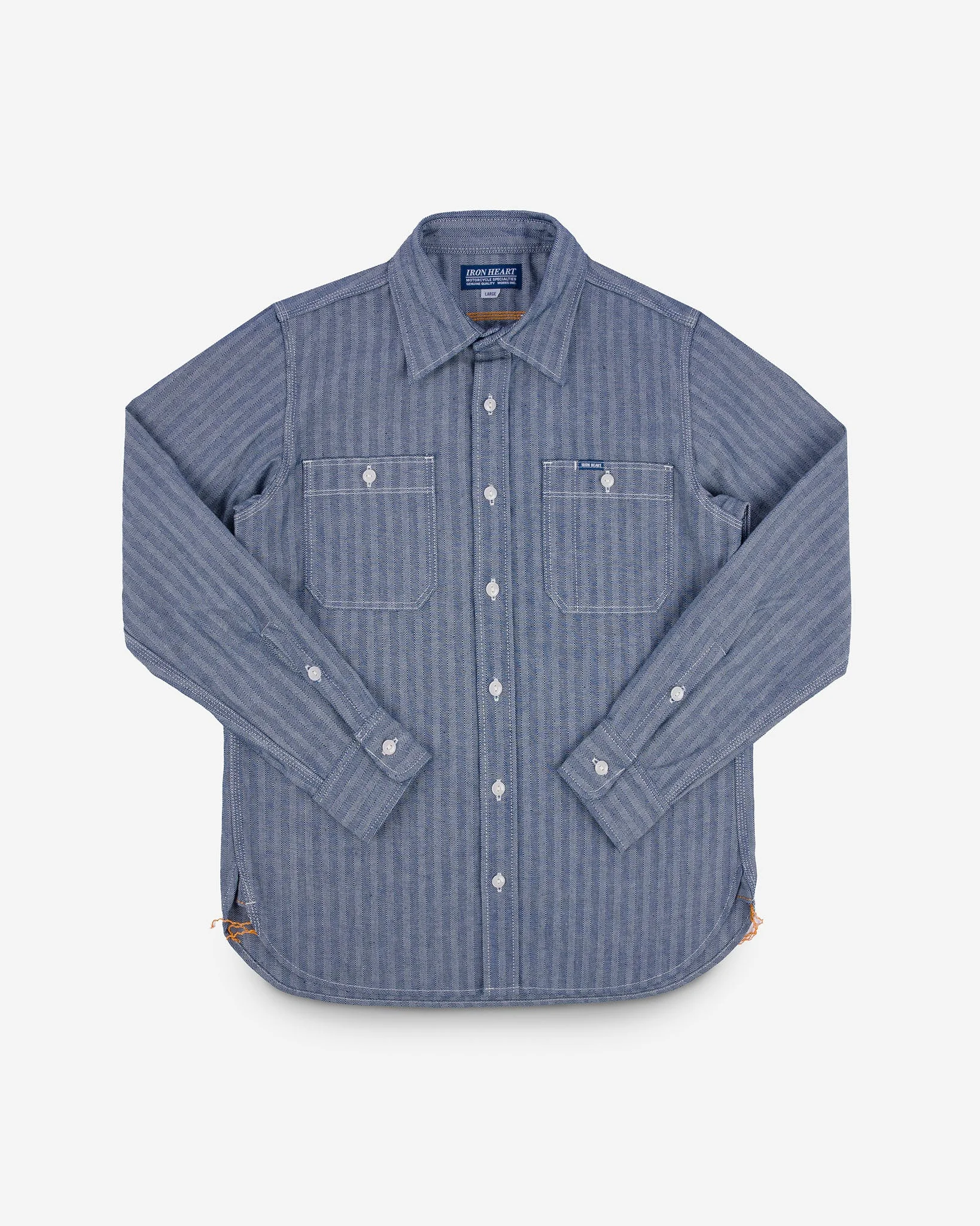 12OZ HERRINGBONE WORK SHIRT - INDIGO - 1