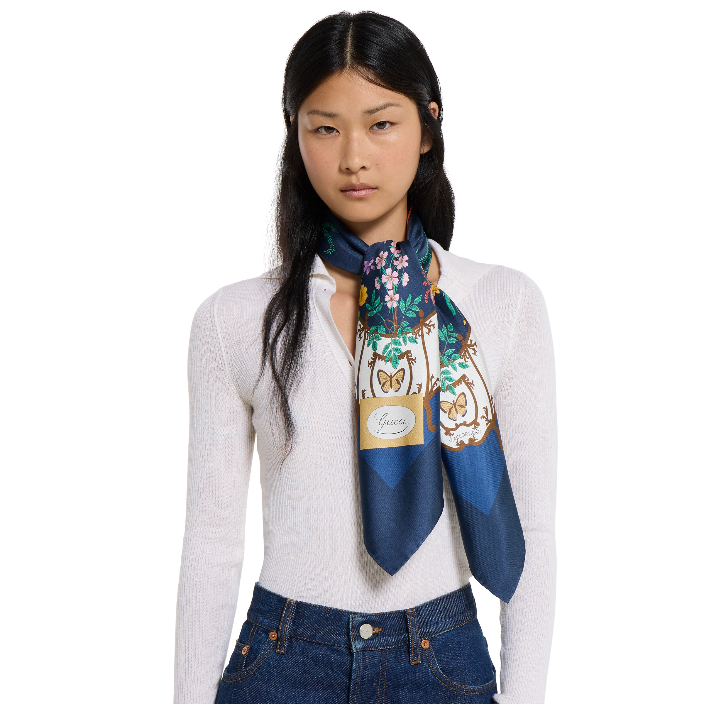 Printed silk twill carré - 3