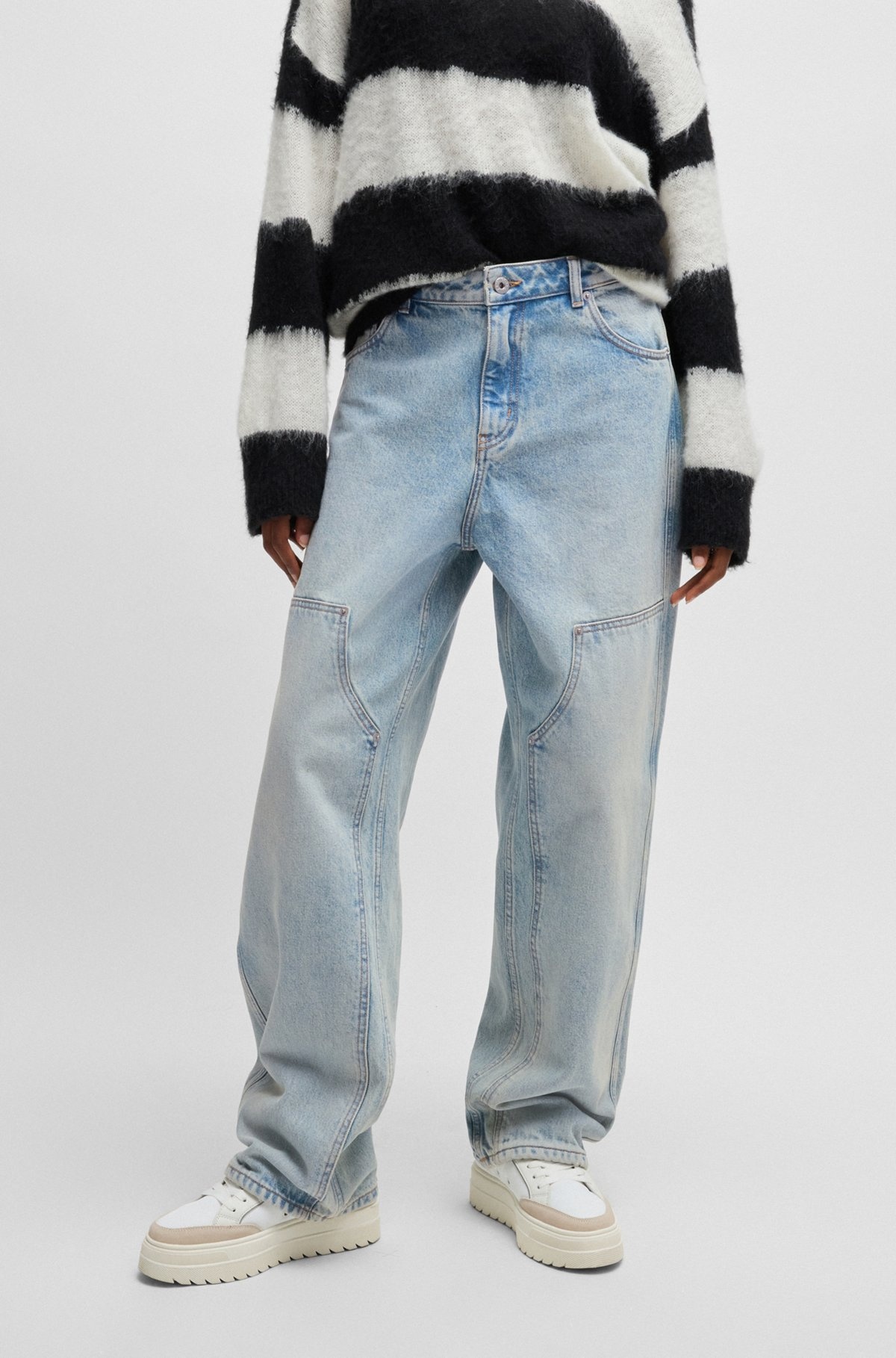 BAGGY-FIT JEANS IN BLUE RIGID DENIM - 2