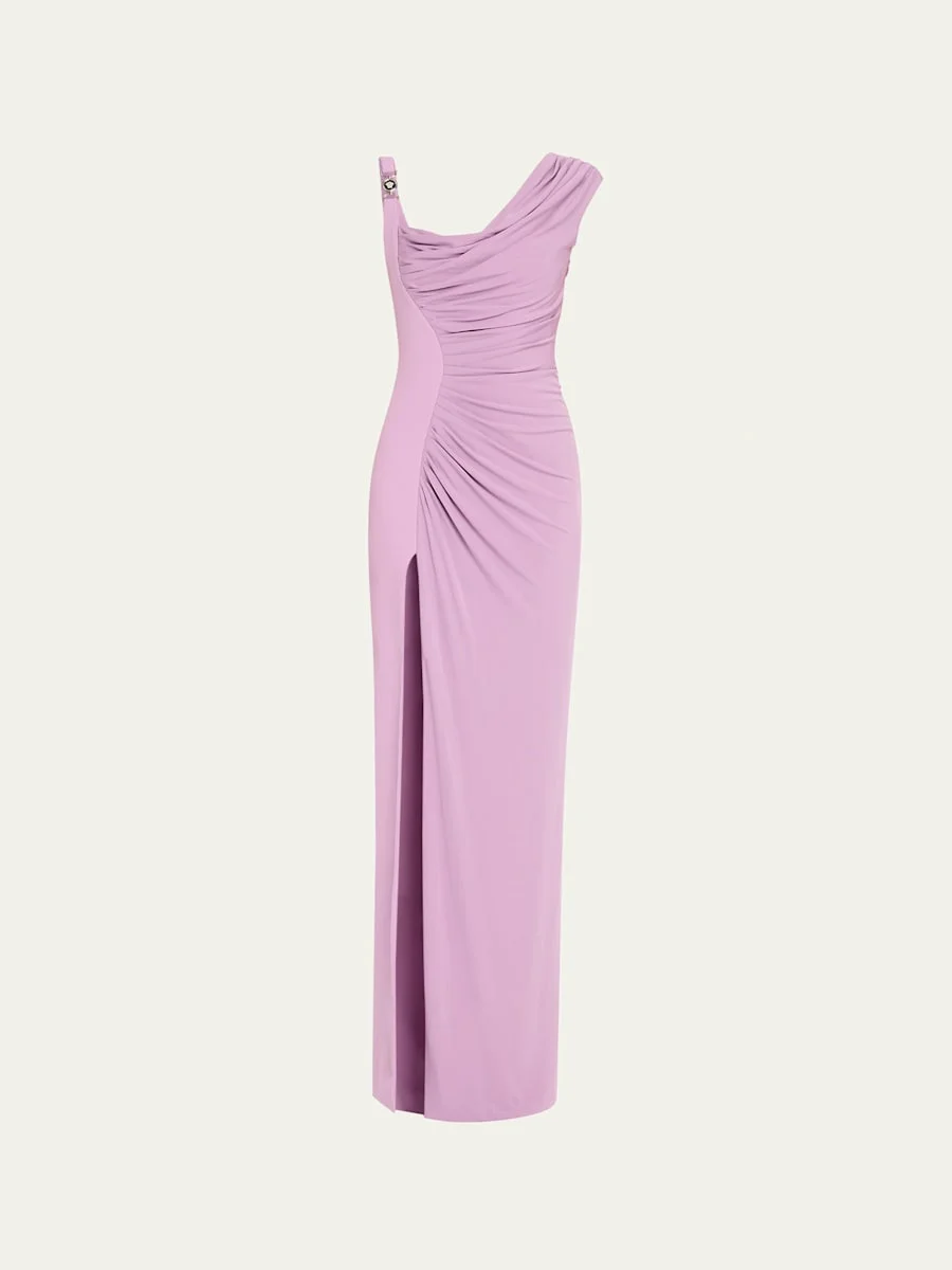 Ruched Jersey Gown - 1