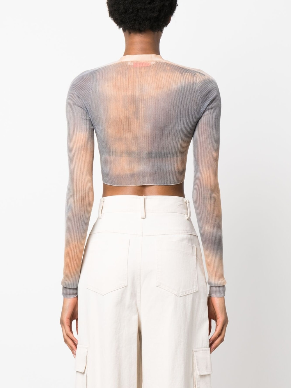 Off White Women Printed Cardigan - 4