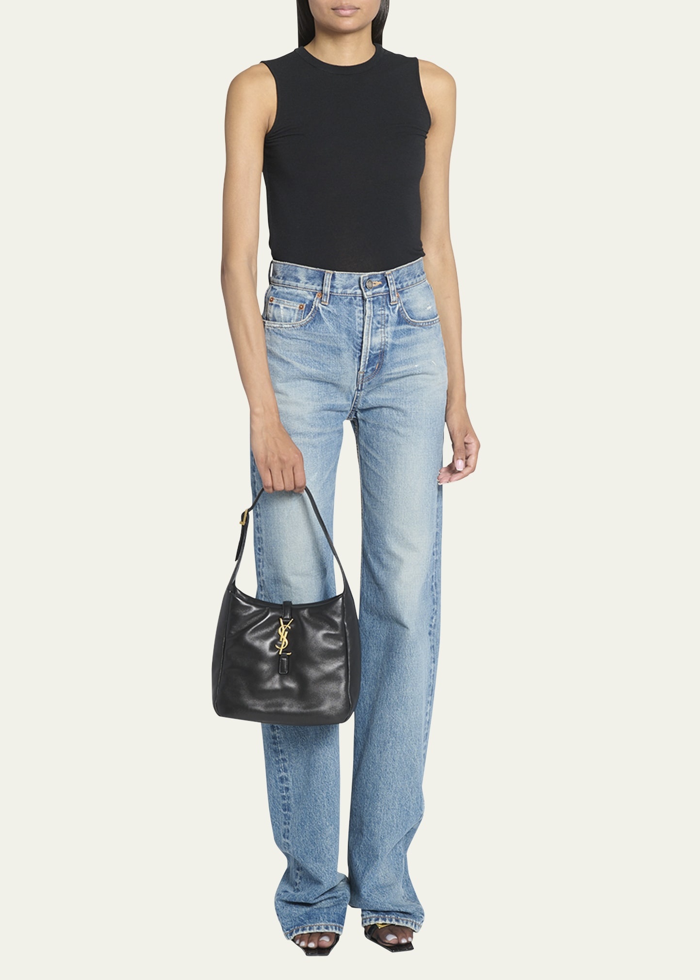 Le 5 A 7 Small YSL Padded Leather Shoulder Bag - 2