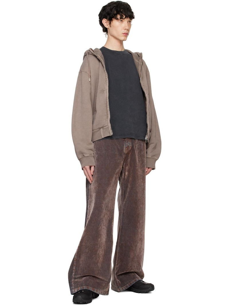 HOPE Brown Bubble Zip Hoodie outlook