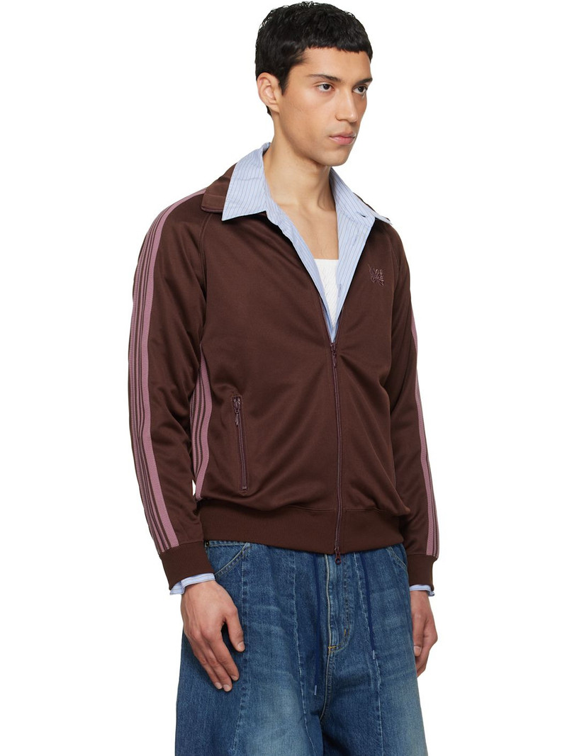 Brown Poly Smooth Track Jacket 2