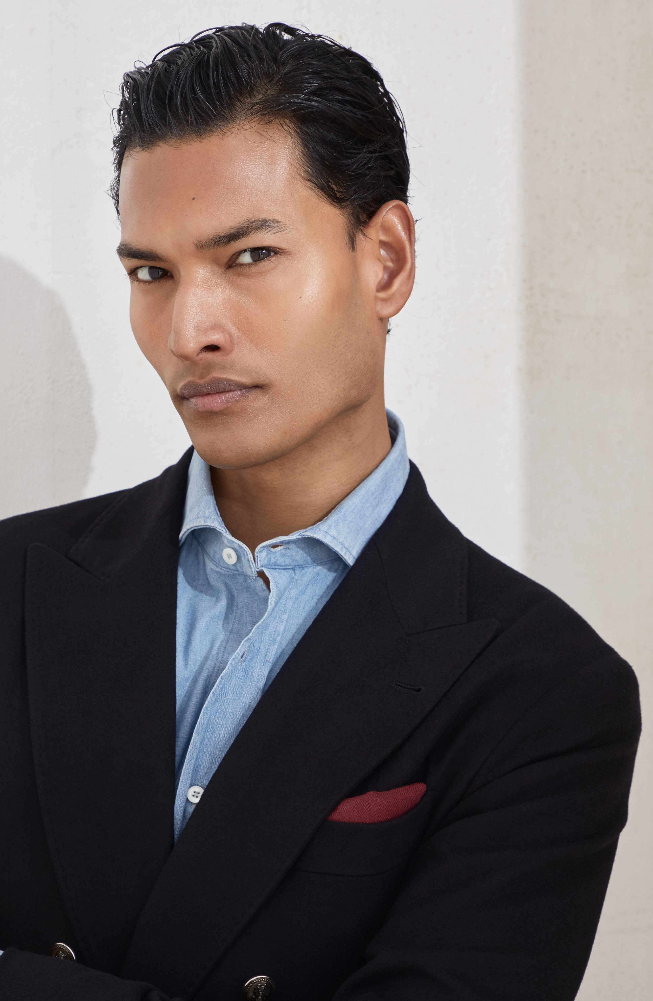Brunello Cucinelli Blazer with metal buttons in Black at Nordstrom - 4