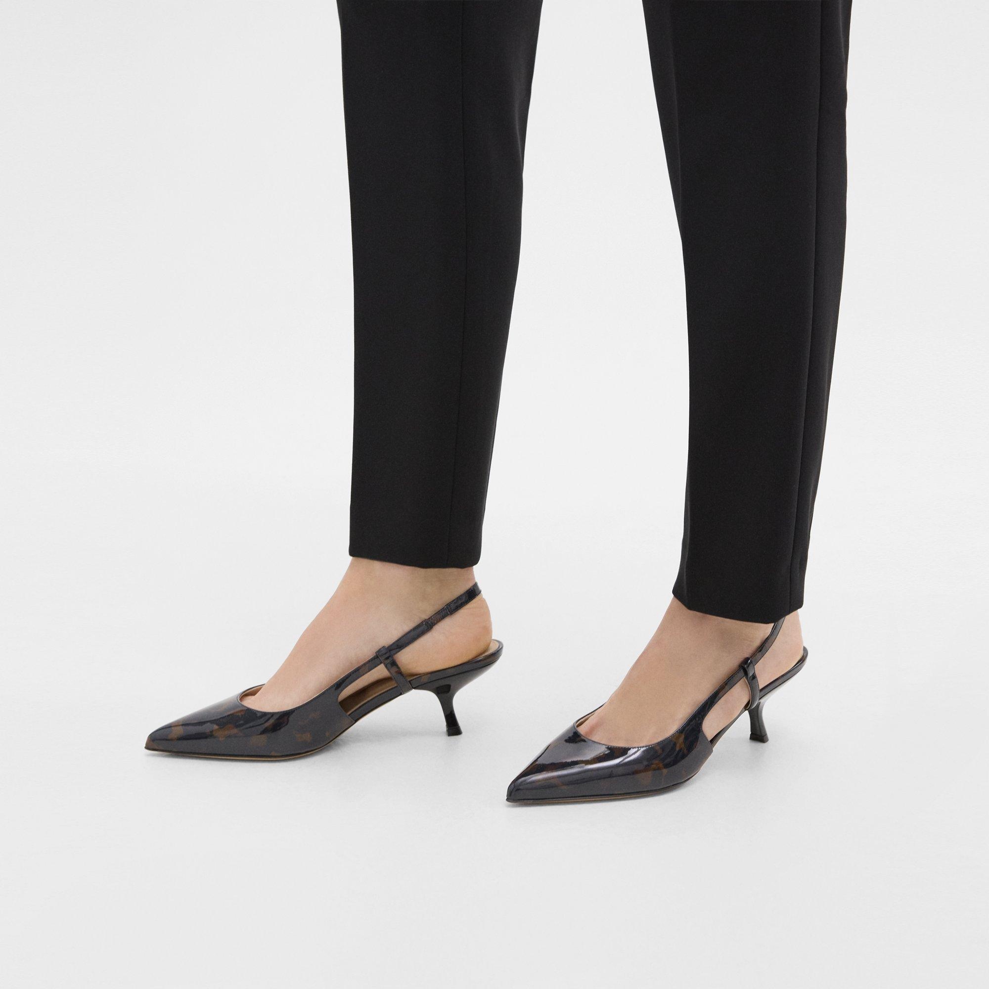 Micro Slingback Pump in Tortoiseshell Printed Leather - 2