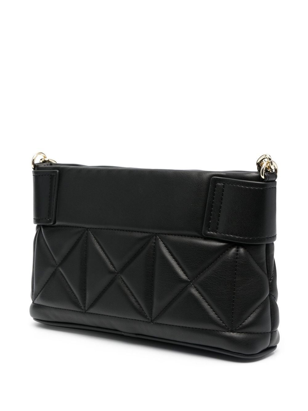 quilted logo plaque clutch bag - 3