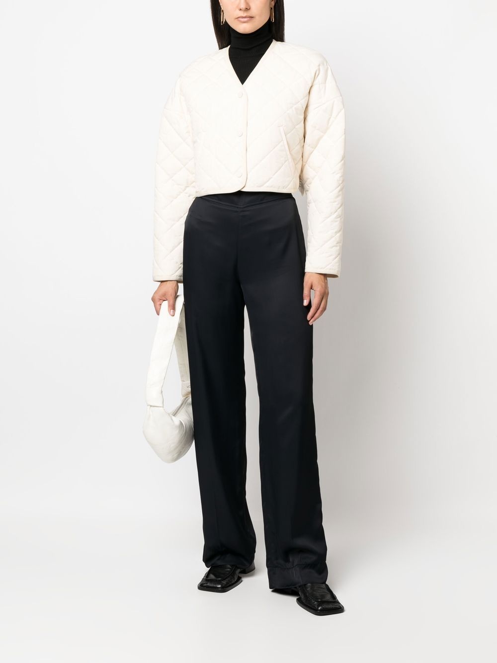 high-waisted straight-leg trousers - 2
